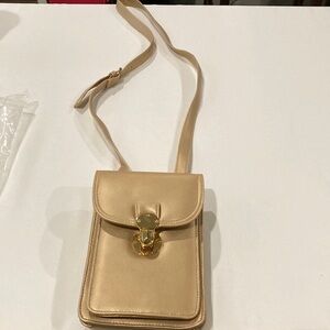 Elegant Gold Matte Crossbody Bag